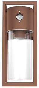 Applique Corten E27 con Sensore di Movimento IP54 - Serie VIMO