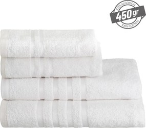 Asciugamano tipo terry bianco in cotone 70x140 cm Simple – Casa Selección