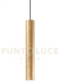 Look round sospensione 1 luce attacco gu10 d.6x40cm oro