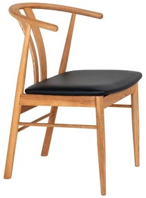 Sedia da pranzo colore nero in similpelle Artenara - House Nordic