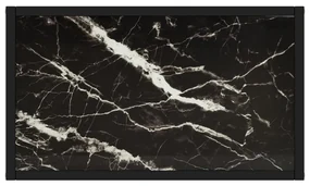 Tavolo consolle nero 60x35x75 cm in vetro temperato