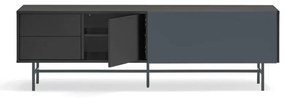 Tavolo TV nero-antracite 180x56 cm Nube - Teulat