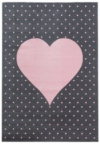Tappeto per bambini rosa e grigio 120x170 cm Bambi - Ayyildiz Carpets