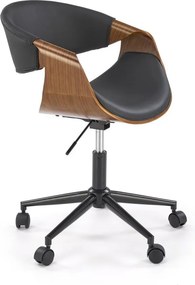 Sedia da ufficio Bilbo in nero/nero - H82 cm