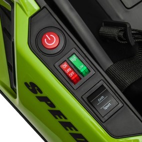 Go Kart Elettrico per Bambini 24V 12km/h con Seggiolino Regolabile Verde...