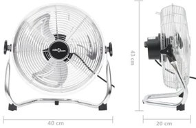Ventilatore da Pavimento a 3 Velocità 40 cm 40 W