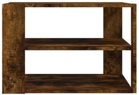 Tavolino salotto rovere fumo 59,5x59,5x40 cm legno multistrato