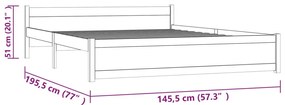 Giroletto Grigio in Legno Massello 140x190 cm