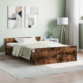 Giroletto Con Testiera E Pediera Rovere Fumo 120x200 Cm /