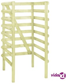 vidaXL Copribidone Singolo 70x80x150 cm in Pino Impregnato Verde