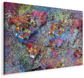 Quadro  Map: Jackson Pollock inspiration
