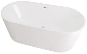 Vasca a isola ovale Torino bianco L 80 x H 58.5 x P 168 cm SANYCCES