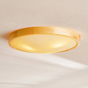 Envostar Zeus plafoniera in legno, pino, Ø 47 cm