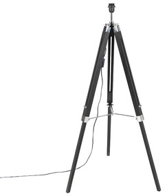 Lampada da terra nera senza paralume - Tripod