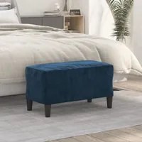 Panca Blu 70x35x41 cm in Velluto 349406