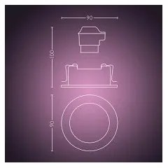 Philips 50451/48/P7 - LED RGB Lampada da incasso Hue CENTURA 1xGU10/5,7W/230V
