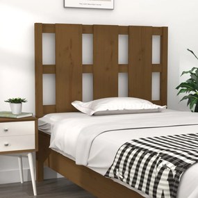 Testiera per letto miele 105,5x4x100 cm in legno massello pino