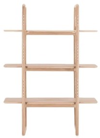 Libreria in legno massiccio di rovere, altezza 140 cm Muse - Gazzda