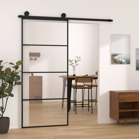 Porta Scorrevole Con Ferramenta 90x205cm Vetro Esg Alluminio /