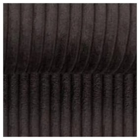 Chaise longue marrone scuro con rivestimento in velluto a coste Lord – Ropez