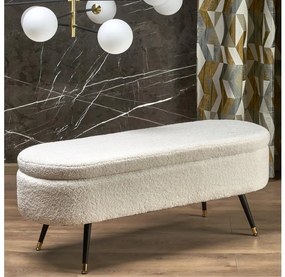 Panca con vano portaoggetti AVEIRO 46x120 cm bianco