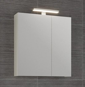 Specchio bagno contenitore 65 cm colore bianco opaco | LAC-EOLO-65 - KAMALU