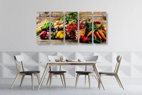 Quadri 5 pezzi – Frutta e verdura fresca