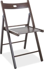 Sedia pieghevole in legno Smart II noce scuro - H 78 cm