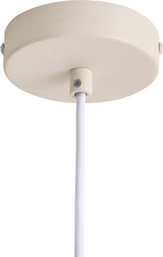 Lampada a sospensione scandinava beige con vetro opalino - Polly