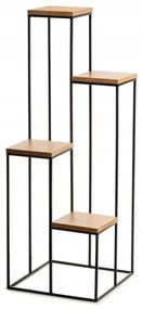 Portafiori 110x40 cm nero/marrone