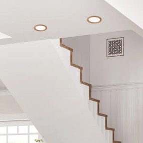 Lampada LED da incasso WOODY SPOT LED/23,5W/230V 4000K quercia ø 23,5 cm