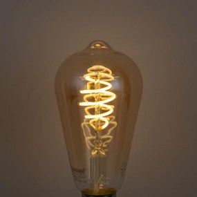 Set di 5 Lampadine LED dimmerabili intelligenti E27 ST64 Ambra 4,9W 320lm 2500K