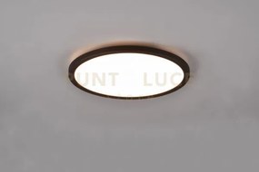 Aureo plafoniera led 18w 2200lm, 3000 - 6500k bordo nero con teleco...