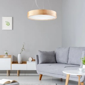 Lampadario a cavo NATURAL 3xE27/60W/230V Ø47 cm pino