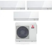 Climatizzatore Condizionatore Mitsubishi Electric Trial Split Inverter serie KIRIGAMINE ZEN WHITE MSZ-EF 7+9+15 con MXZ-3F54VF R-32 Wi-Fi Integrato Colore Bianco 7000+9000+15000