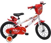 Bicicletta per Bambino 14 2 Freni Teen Monster Bianca/Rossa