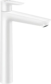 Rubinetto per lavabo Talis bianco HANSGROHE getto laminare cristallino a canna alta