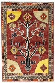 Gabbeh Tappeto 100 x 150 Rosso (Iran) Annodato A Mano