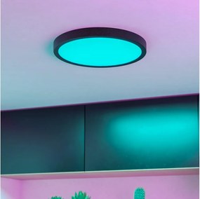 Eglo 901373 -LED RGBW Dimmerabile plafoniera per bagno FUEVA-Z LED/14,3W/230V 27,8cm IP44 nero