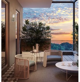 Redo 90199 - Lampada da esterno con sensore TRITON 1xE27/28W/230V IP54 ottone