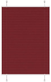 Tenda Plissettata Rosso Bordeaux 85x100 Cm Larghezza Tessuto /