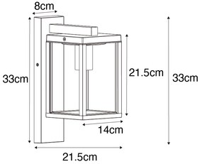 Lanterna da parete smart per esterni nera IP44 con Wifi ST64 - Charlois
