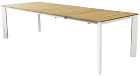 COPERNICO - struttura in alluminio verniciato bianco o antracite, piano in teak