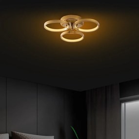 Plafoniera LED in oro ø 17 cm Halka - Opviq lights