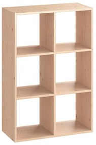Mensola a muro 6 cubi Kub SPACEO rettangolare in legno L 70 x P 31.7 cm beige