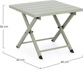 Tavolino da giardino in alluminio 43x44 cm Taylor - Bizzotto