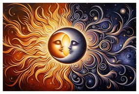 Quadro su tela – Armonia di sole e luna