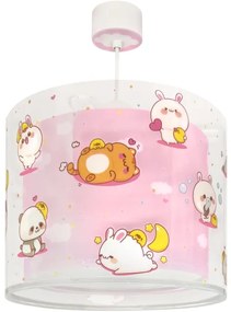 Dalber 41762S - Lampadario per cameretta KAWAII FRIENDS 1xE27/15W/230V rosa