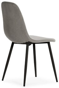 Sedie da pranzo in set grigio chiaro in imbottito 4 pz Minka – Marckeric