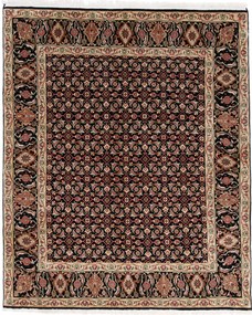 Tabriz Tappeto 200x170 Nero (Iran) Annodato A Mano